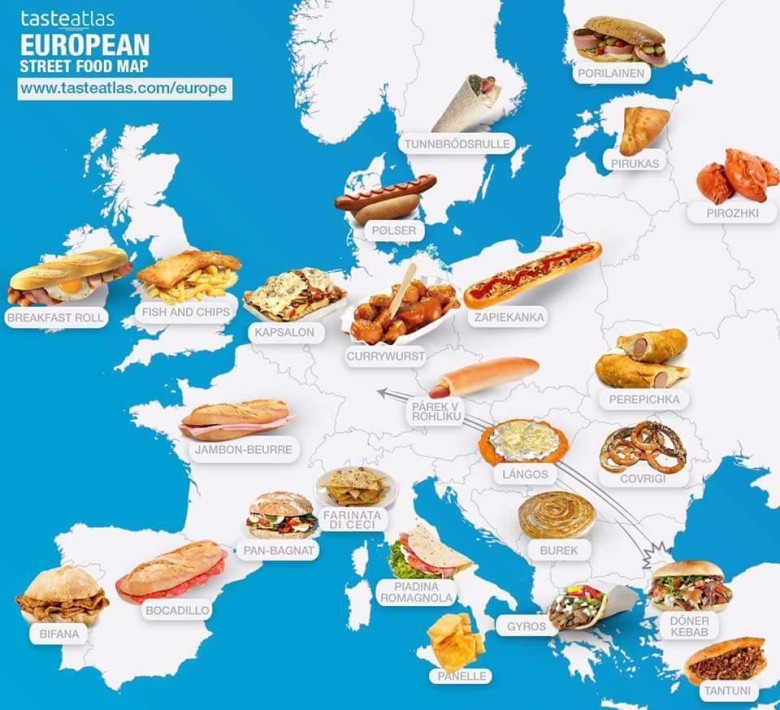 Najpopularniejsze jedzenie uliczne w Europie