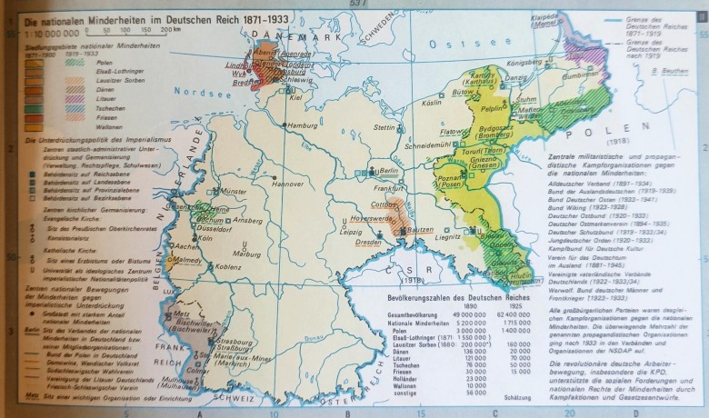 Mapa etniczna Niemiec (II Rzesza), 1871-1933