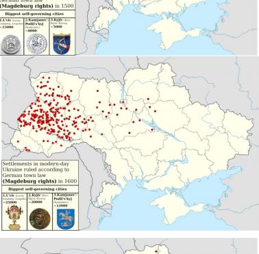 Ukraińskie miasta i miasteczka historycznie rządzone zgodnie z prawem magdeburskim 1300-1780