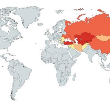 Mapa krajów, w których używa się języka tureckiego
