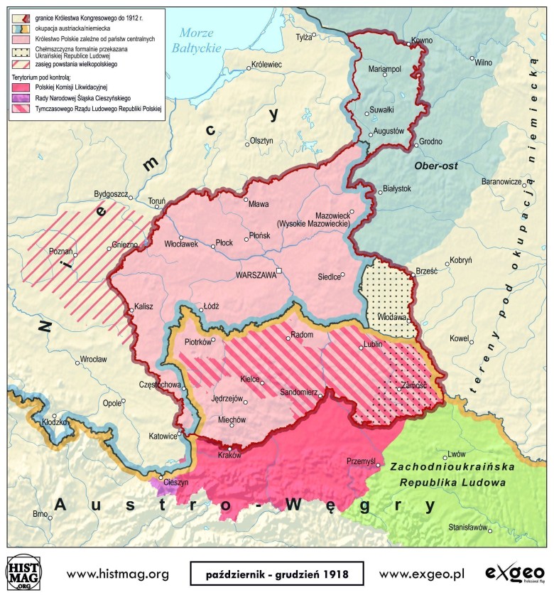 Polska w okresie od października do grudnia 1918 roku