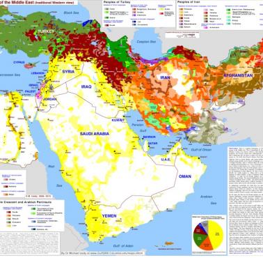 Etniczna mapa Bliskiego Wschodu