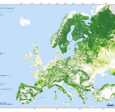Zalesienie (lesistość) Europy