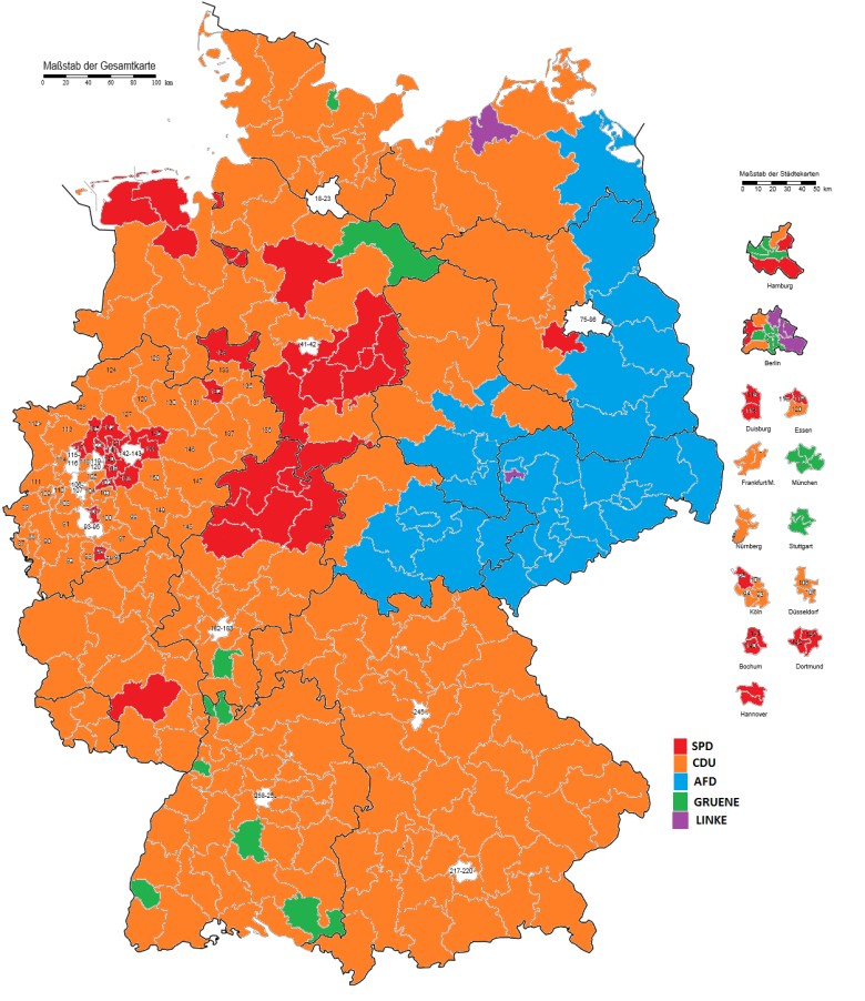 Preferencje wyborcze w Niemczech, październik 2018