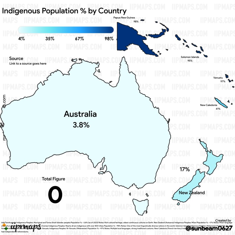 Odsetek rdzennej ludności Australii i Oceanii