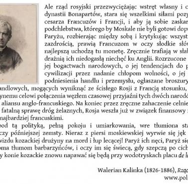 Walerian Kalinka, "Rząd rosyjski" 1858, Francja - Rosja