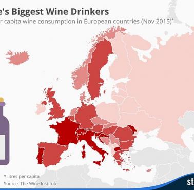 Ilość wypitego wina na osobę, 2015