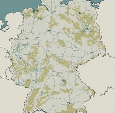 Niemcy, parki narodowe, główne miasta i drogi