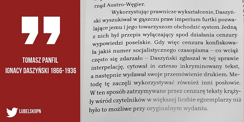 Pomysł I.Daszyńskiego na ominięcie austro-węgierskiej cenzury