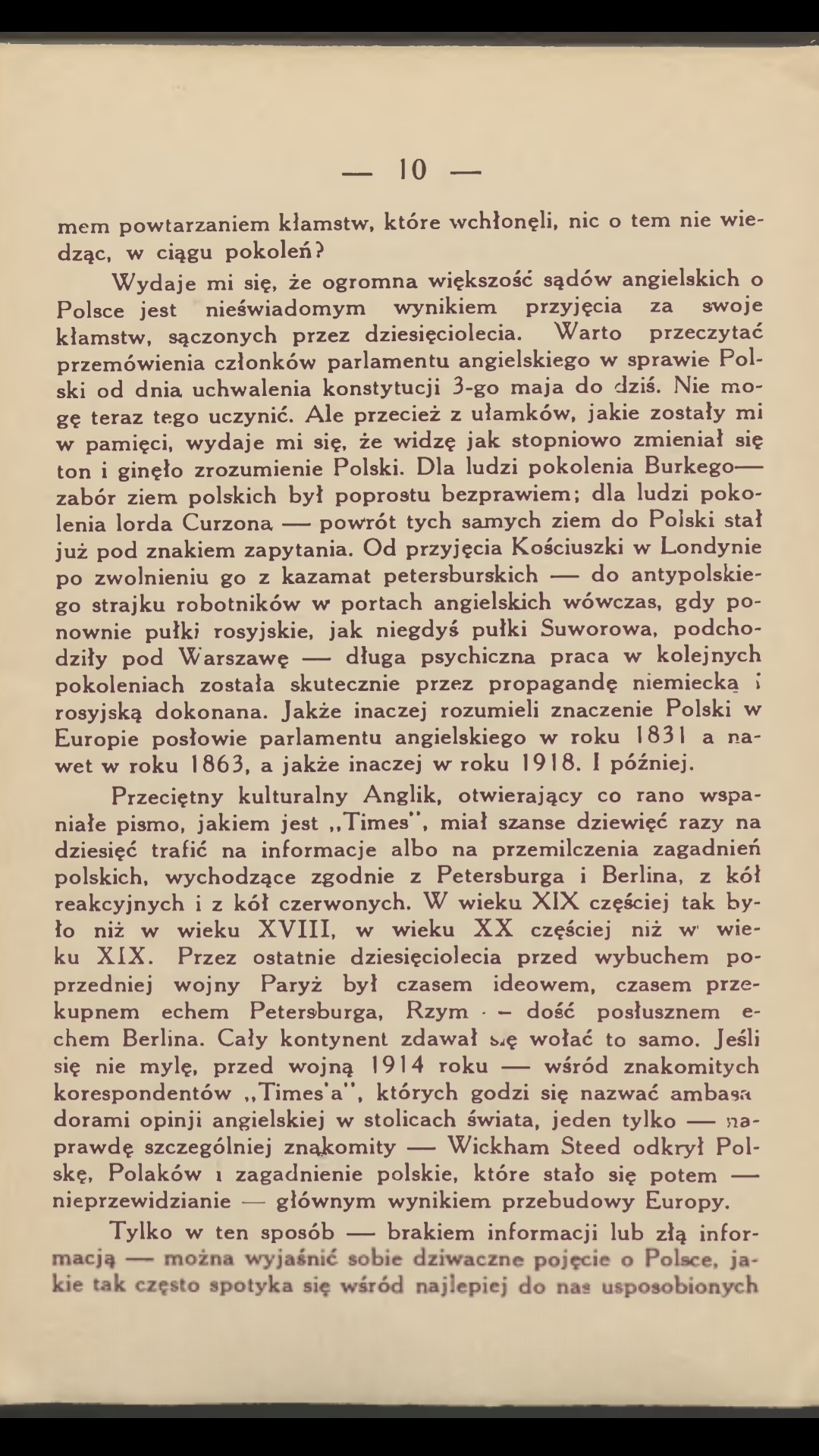 Ignacy Matuszewski o postrzeganiu Polski w Anglii