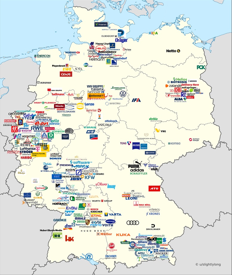 Centrale największych niemieckich koncernów, 2022