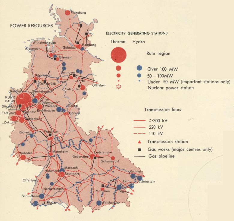 Produkcja energii Niemiec Zachodnich (lata 60. XX wieku) , 1967
