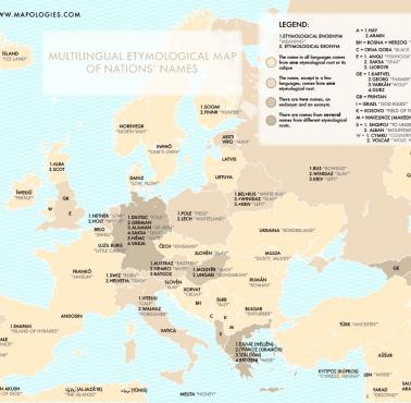 Etymologiczne pochodzenie nazw europejskich państw