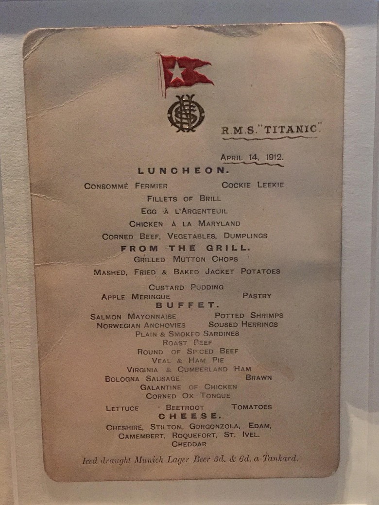Lunchowe menu na Titanicu