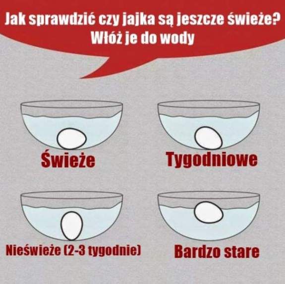 Jak sprawdzić, czy jajka są jeszcze świeże?