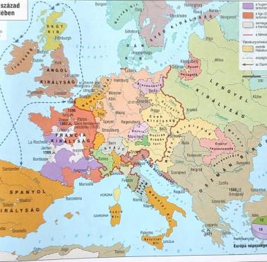 Mapa Europy z 1600 roku (węgierska)