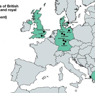 Miejsca urodzenia brytyjskich monarchów i królewskich małżonków od 1707 roku do czasów obecnych