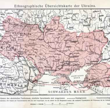 Mapa etnograficzna Ukrainy z 1915 roku