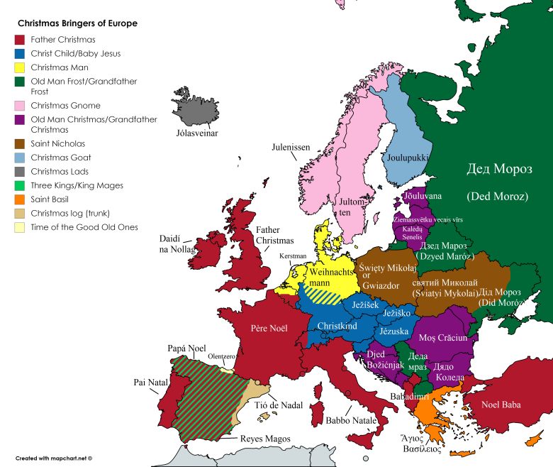 Kto w Święta przynosi w Europie prezenty