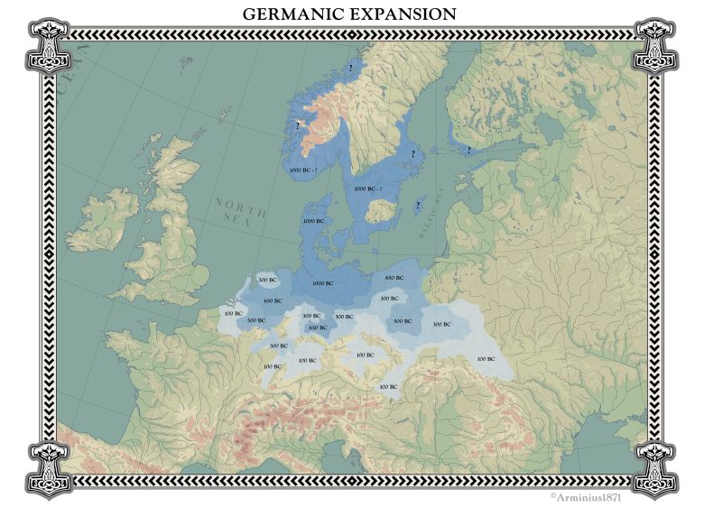 Ekspansja plemion germańskich, 1000 - 100 rok p.n.e.