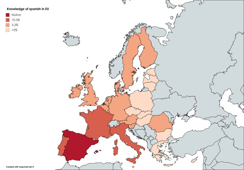 Znajomość języka hiszpańskiego w EU