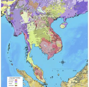 Języki Azji Południowo-Wschodniej. W Azji Południowo-Wschodniej mówi się 5 niespokrewnionymi rodzinami języków