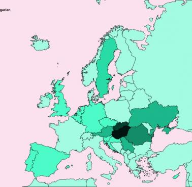Znajomość języka węgierskiego w Europie