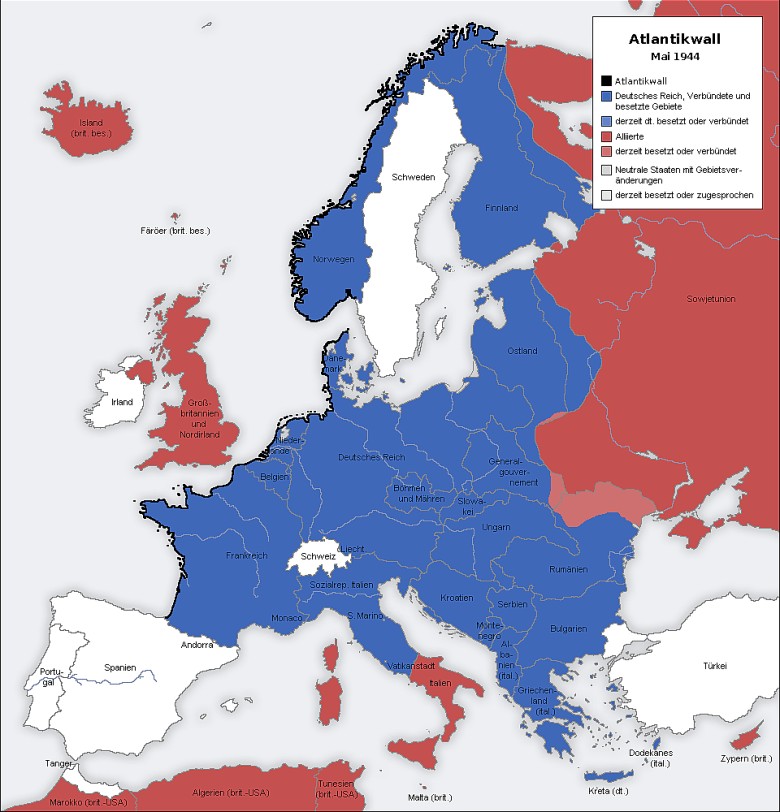 Niemieckie (III Rzeszy) panowanie w Europie w maju 1944 roku