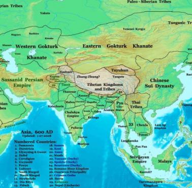 Azja w 600 roku n.e.
