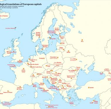 Etymologiczne tłumaczenia europejskich stolic