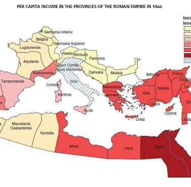 PKB na mieszkańca Imperium Rzymskiego w 14 roku naszej ery
