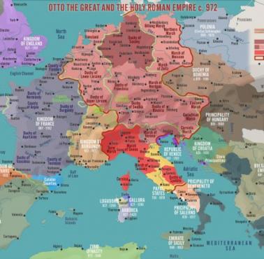 Mapa Europy z 972 roku