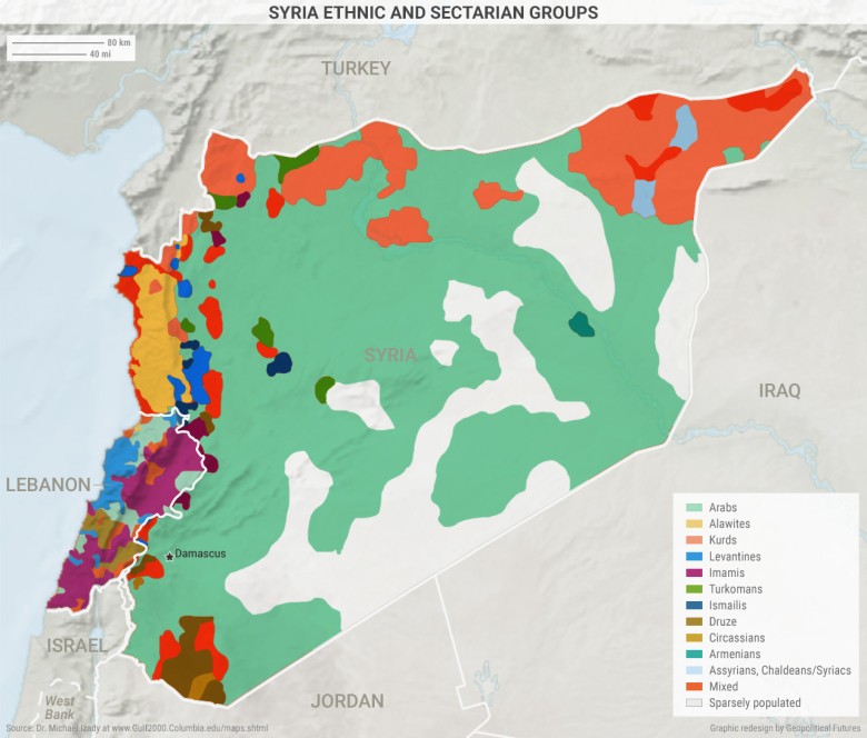 Mapa etniczna Syrii