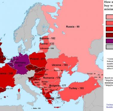 Ile piw można kupić za minimalną pensję w danym europejskim państwie