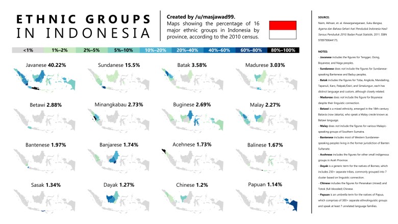 Grupy etniczne w Indonezji, 2010