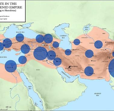 Wpływy z poszczególnych prowincji w perskim imperium Achemenidów, według Herodota