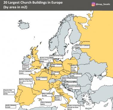 20 Największych budynków kościelnych w Europie