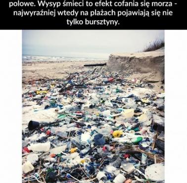 Bałtyk - śmieci na plażach, to efekt cofania się morza podczas sztormu