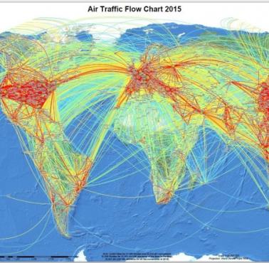 Ruch lotniczy na świecie, 2015