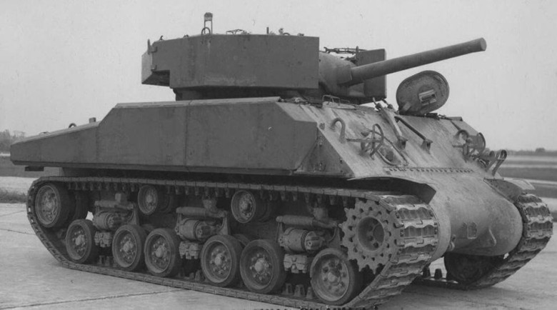 Dodatkowy pancerz na wieże Shermana do obrony przed Panzerfaustami