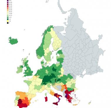 Wskaźnik bezrobocia młodzieży 2017, EU