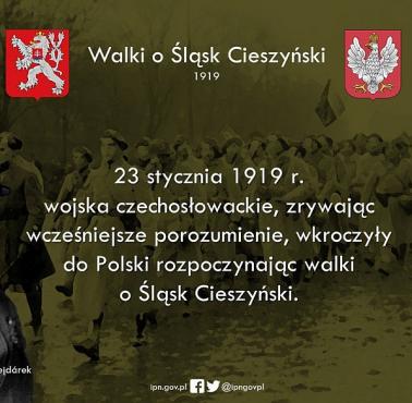 W 1919 roku wojska czechosłowackie atakują Polskę od południa