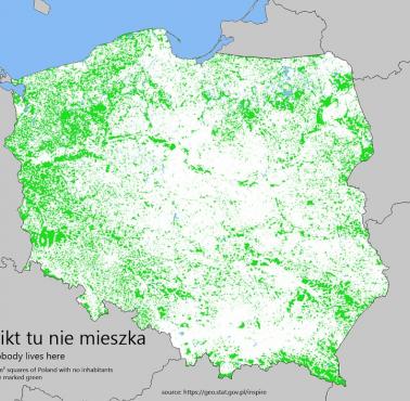 Niezamieszkane miejsca w Polsce w 2011 roku