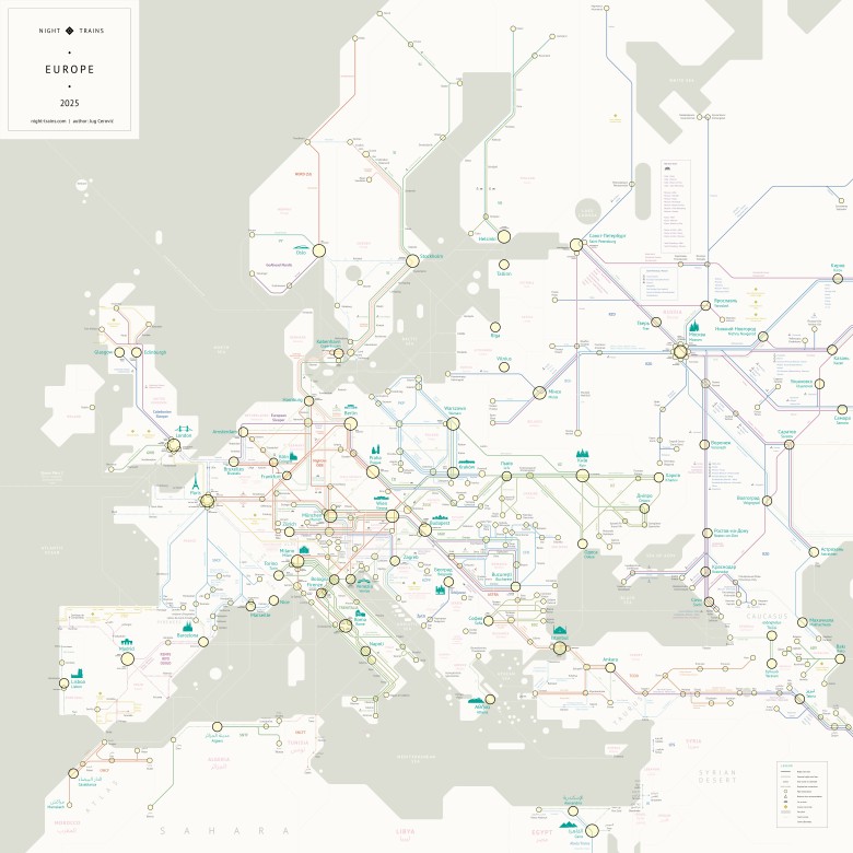 Nocne pociągi w Europie, 2024-2025