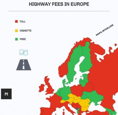 Opłaty za korzystanie z autostrad w Europie