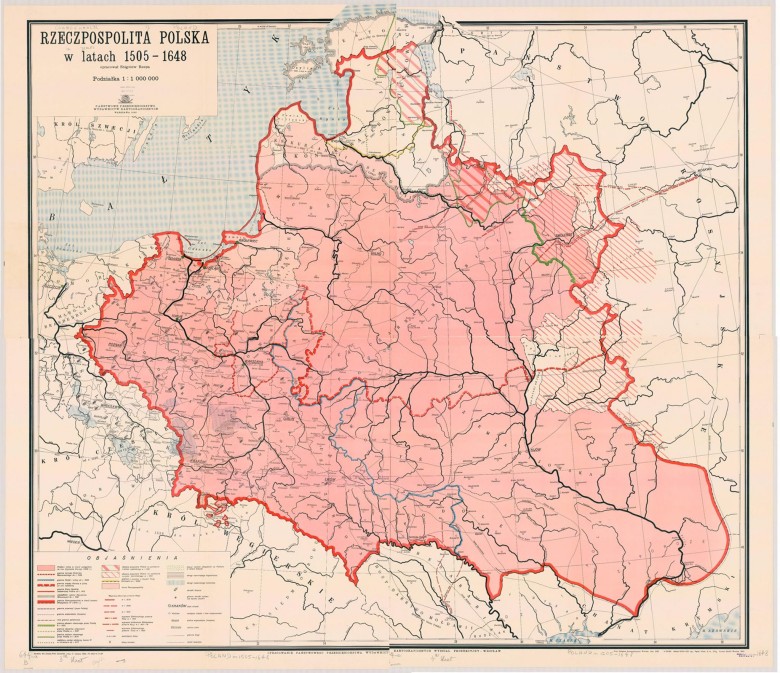Mapa I Rzeczpospolitej 1505-1648