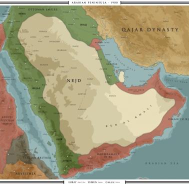 Półwysep Arabski w 1900 roku