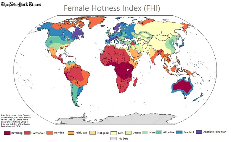 Indeks najgorętszych kobiet świata, Female Hotness Index (FHI)