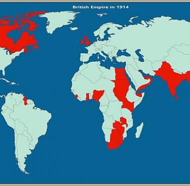 Imperium Brytyjskie w 1914 r. - tuż przed początkiem pierwszej wojny światowej