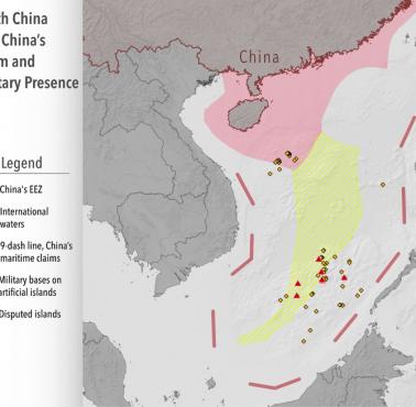 Roszczenia terytorialne na Morzu Południowochińskim, wojskowa obecność Chin